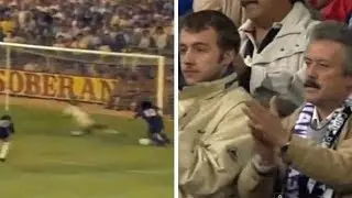 Real Madrid crowd standing ovation to Maradona,Ronaldinho,Iniesta at Santiago Bernabeu