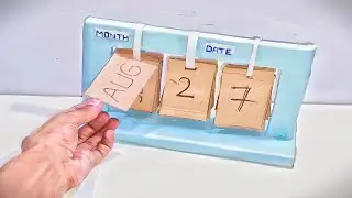 How To Make Cardboard DESk CALENDAR | DIY Creative Minimalist Calendar | Cardboard Craft Ideas | 