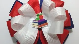 Regreso a clases moño  grande preescolar 2 VIDEO No. 342