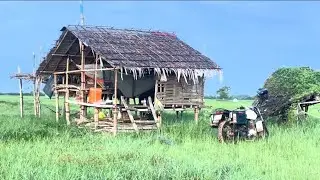 Solo Wild Camping under Tropical Storm In Siem Reap Cambodia