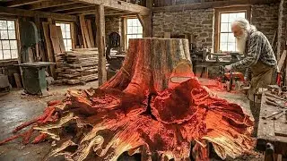 From Firewood To Fortune: 70-Year-Old Master's Incredible Stump Transformation.