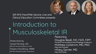 SIR-RFS Webinar 9/2/21: Introduction to Musculoskeletal IR