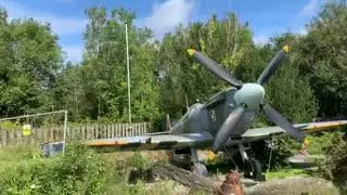 spitfire in someone&rsquo;s garden by Darren Cyples