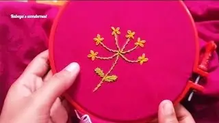 Simple & Unique Embroidery Flower design Tutorial🪡|Beautiful Hand-embroidered flowers