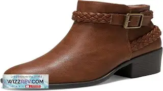 Женские ботильоны Luoika, широкие, черно-коричневые, короткие, блок