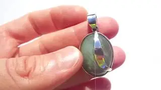 Sterling Silver JADE Pendant, Russian Jade Pendant, Siberian Jade, Green Jade Pendant, Jade, Natural