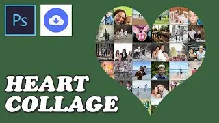 Heart Collage Fast in Photoshop
