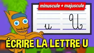 Apprendre à écrire la lettre U (CP - GS) Écriture lettre U minuscule majuscule en attaché (cursive)