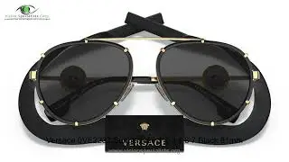 Versace 0VE2232 Sunglasses 1 4 3 8 8 7 Black 61mm