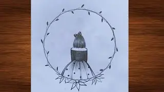 How to draw a girl backside in circle step by step|girl drawing for beginners|pencil drawing 
