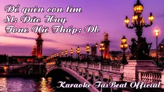 Karaoke Để Quên Con Tim Tone Nữ Thấp | TAS BEAT