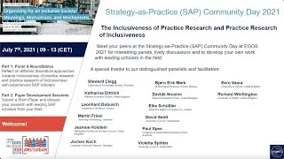 Strategy-as-Practice (SAP) Community Day 2021 @EGOS &ndash; Panel Discussion