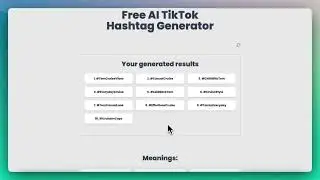 Boost Your TikTok with the Free AI TikTok Hashtag Generator!