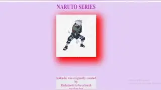 naruto(kakashi hatake)card hover animation.using html and css.