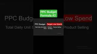 #2 PPC Budget Formula! #short #amazonads