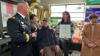 WWII vet Richard Peters Sr. is honored on his 100th birthday