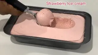 Easy Homemade Strawberry Ice Cream Recipe | Just 3 Ingredients
