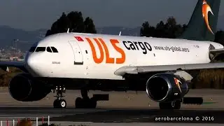 [FULL HD] ULS Airbus A310 CARGO!! Powerful Take-Off RUN!!! Barcelona-El Prat