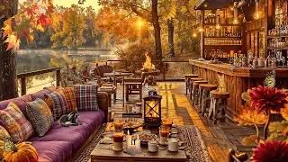 Perfect Cozy Jazz Music by the Lake: Autumn Terrace with a View & Warm Coffee For Work, Soul, Cafe