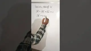 Finding 'X' under Root with trick for competition level exam #mathstricks #competition