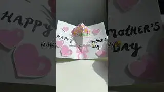 cute & easy Mother&rsquo;s Day gift 🌸 #giftidea #diy #craft #diygift #popupcard #mothersday #mom #art
