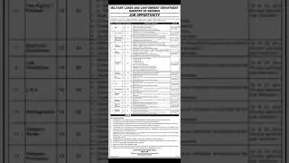Military Land and Cantonment Department Jobs 2022 | JOB Opportunity