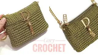 شنطه كروشيه كروس سهله وبسيطه للمبتدئين Crochet bag/Bolso de crochet/Bolsa de crochê/Tas rajutan