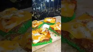 ASMR | Thin crust bread pizza #shorts