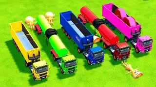 Garage with Colors - FULL COLOR MAN TRUCK WITH TRAILER, MAN - FS22