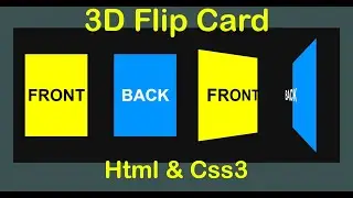 3D Flip Card Effect On Hover || HTML & CSS3