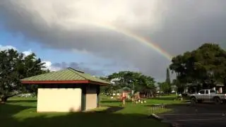 Rainbow over Princeville park