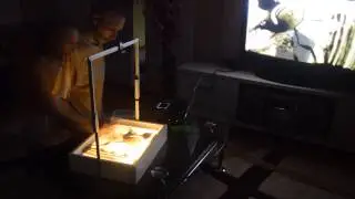 Easel for sand painting and sand animation SAND LIGHT THEATER + webcam rack