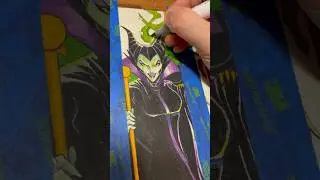 Drawing a Disney Villain a Day: Maleficent. Sketch 1 of 31 #Disney #drawing #art #sketchaday #artist