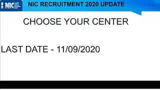 nic recruitment 2020 update