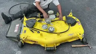 How to reinstall belts on your John Deere Accel 48 Deep mower deck.