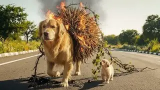 Heroic Rescue Team Saves Mother Dog Crying in the Ruins After a Terrible Tragedy
