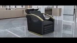 DIR Bella-Gold Backwash Chair &ndash; Luxury Salon Shampoo Unit with Massage & Reclining!
