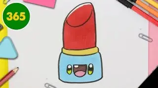 Hur man ritar läppstift Kawaii