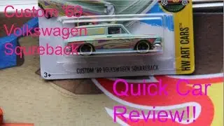 Hot Wheels Custom '69 Volkswagen Squareback Quick Car Review! PLUS Downhill Racing!!