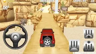 Mountain Climb 4x4 Update: Offroad Red Jeep Wrangler Driving Levels 15 to 25 - Android GamePlay 3D