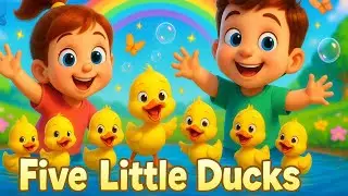 Five Little Ducks🦆 | Baby Bubbles | Counting Song for Kids | Fun Learning Nursery Rhyme for Children