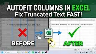 Excel AutoFit Column Width in Seconds | Excel 2016, 2019, 2021 & 365