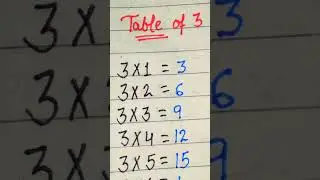 Table of 3 // 3 ka table // 3 ka phada #tableof3