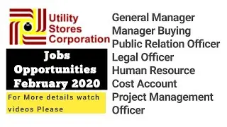 Utility Stores Corporation Jobs February 2020 -- Utility Store Govt job 2020