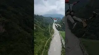 longest swing | kushma parbat Nepal 📍 bungy jumping #swing #visitnepal #bungeejumping