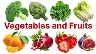 Vegetables and Fruits for Children l Vegetable Name in English and Hindi l fruits and Vegetables 