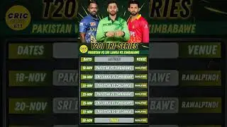 Pakistan vs Sri Lanka vs Zimbabwe T20I Tri-Series 2025 Full Schedule 🏏 | Rawalpindi Fixtures