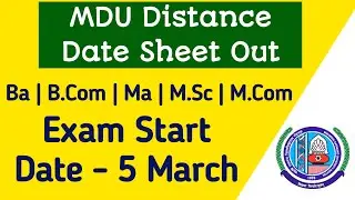 Mdu ba distance date sheet | mdu bcom distance date sheet | mdu distance ma msc mcom date sheet