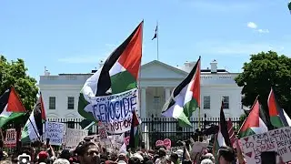 Pro Palestine Protestors Surround WhiteHouse