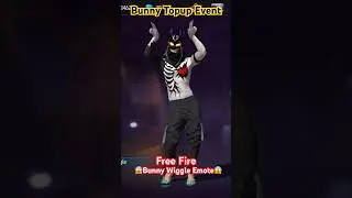 Bunny topup event free fire|Bunny Wiggle Emote😱|#freefire #shortsfeed #short #shorts